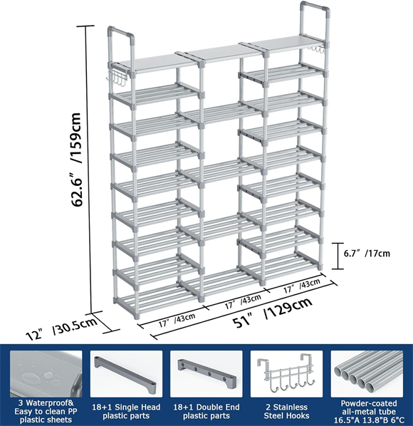 shoe rack without cover